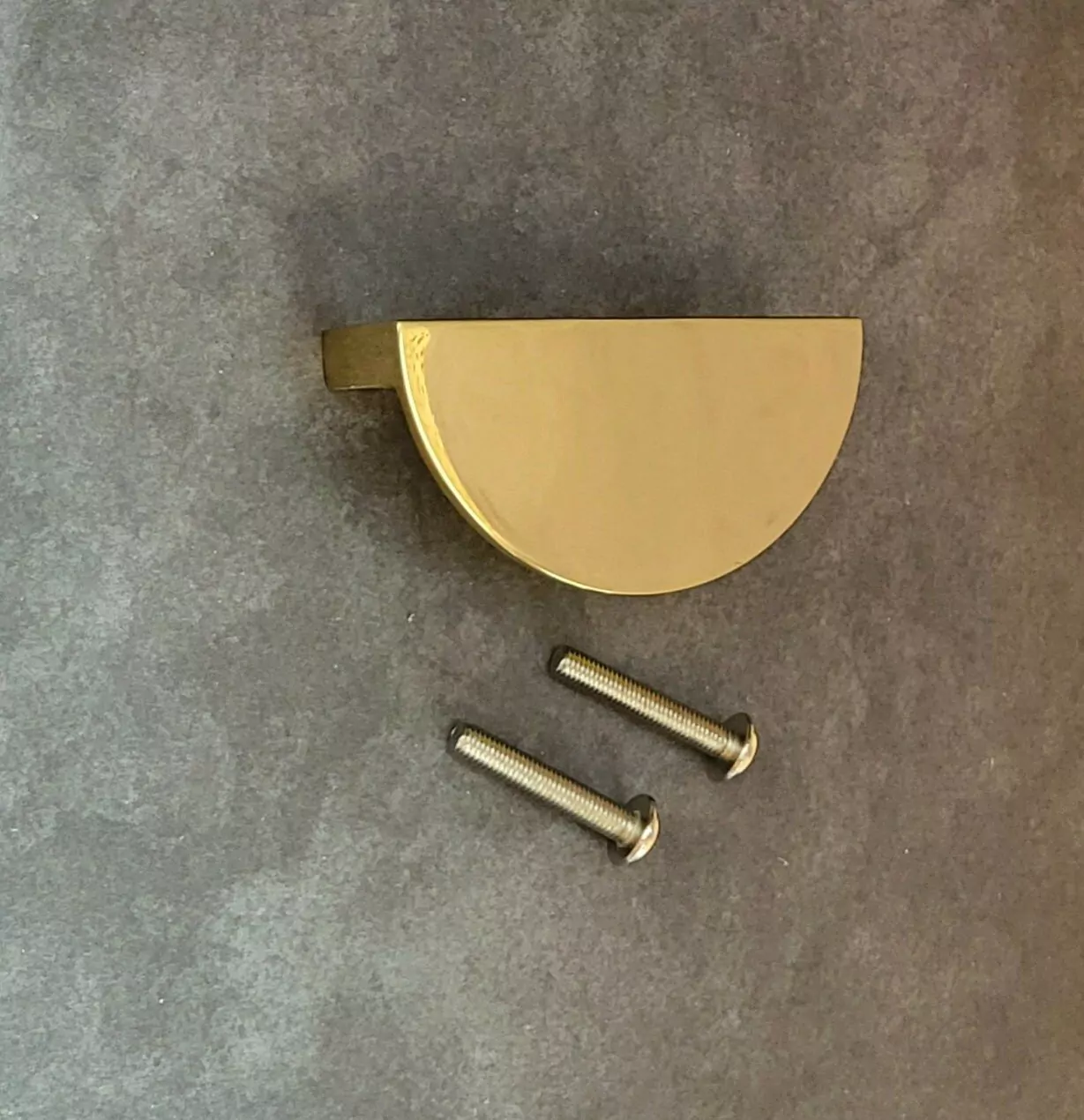 The Polished Brass Half Moon Pull Semi Circle Door Handle