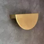 The Polished Brass Half Moon Pull Semi Circle Door Handle