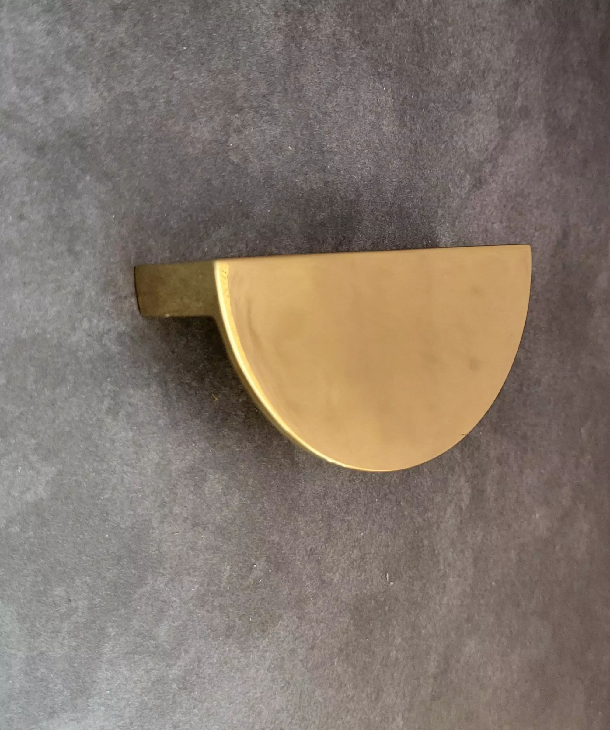 The Polished Brass Half Moon Pull Semi Circle Door Handle