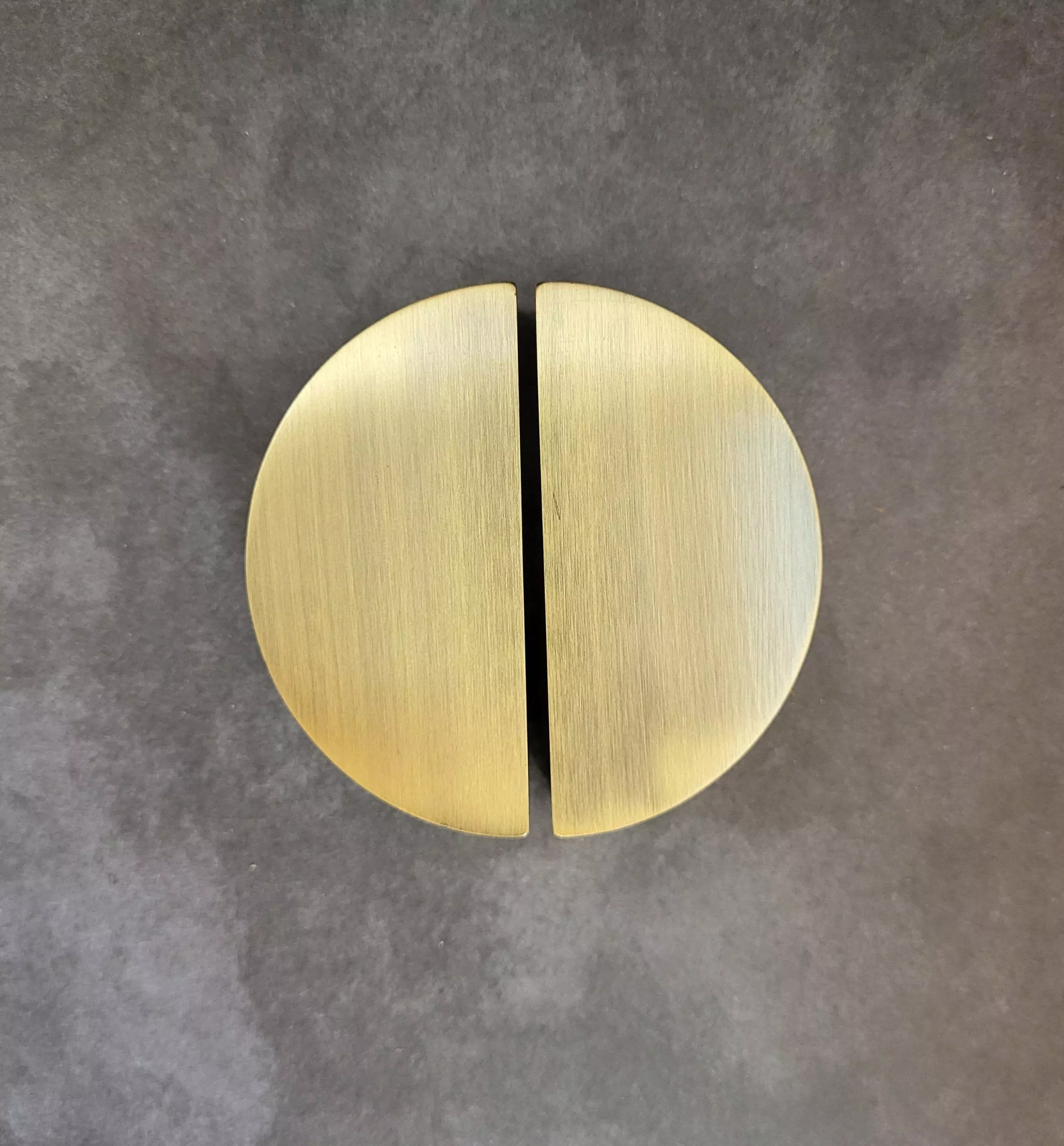 The Brushed Brass Half Moon Handle Brass Semi Circle Pull