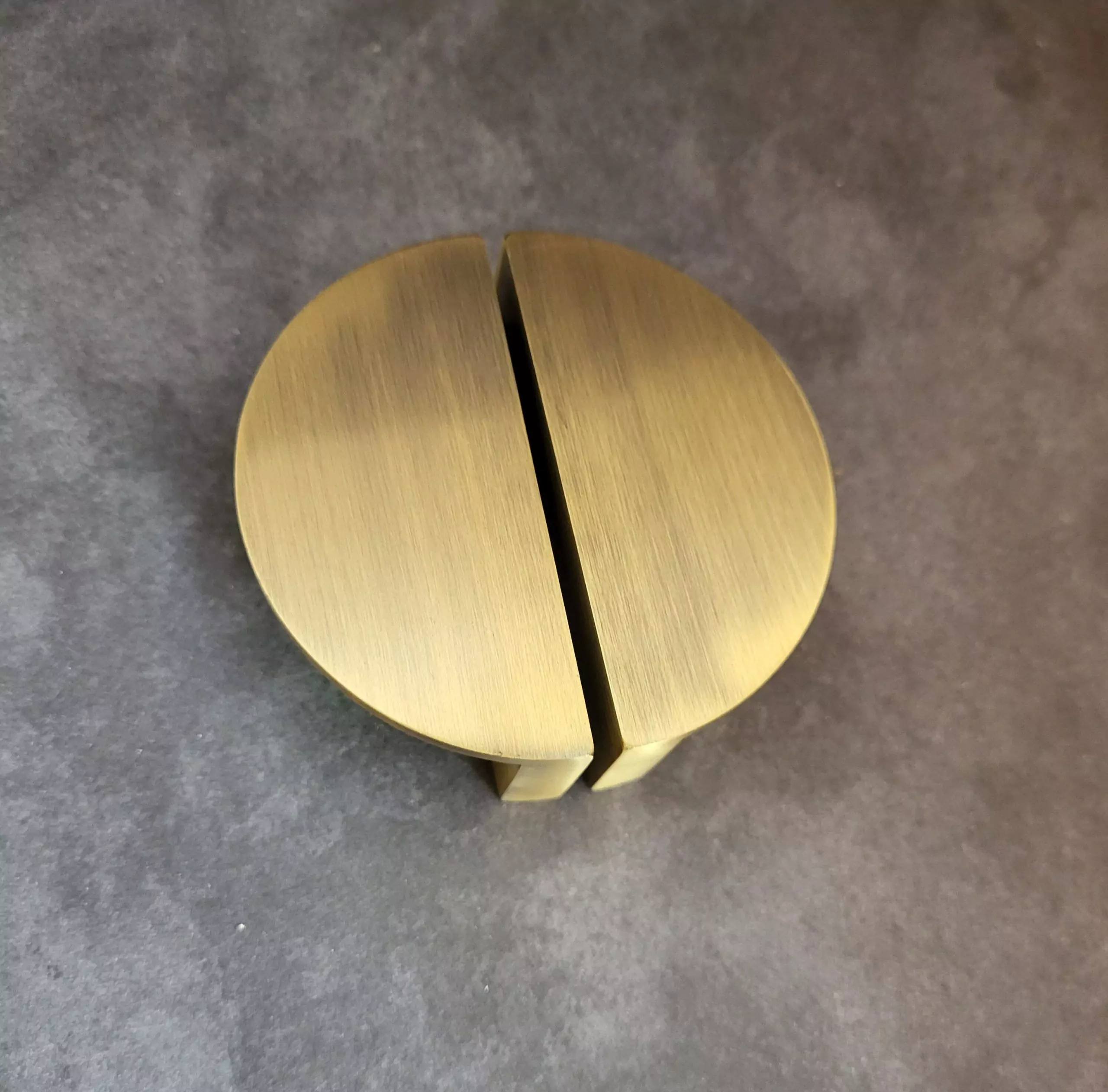 The Brushed Brass Half Moon Handle Brass Semi Circle Pull