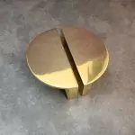 The Polished Brass Half Moon Pull Semi Circle Door Handle
