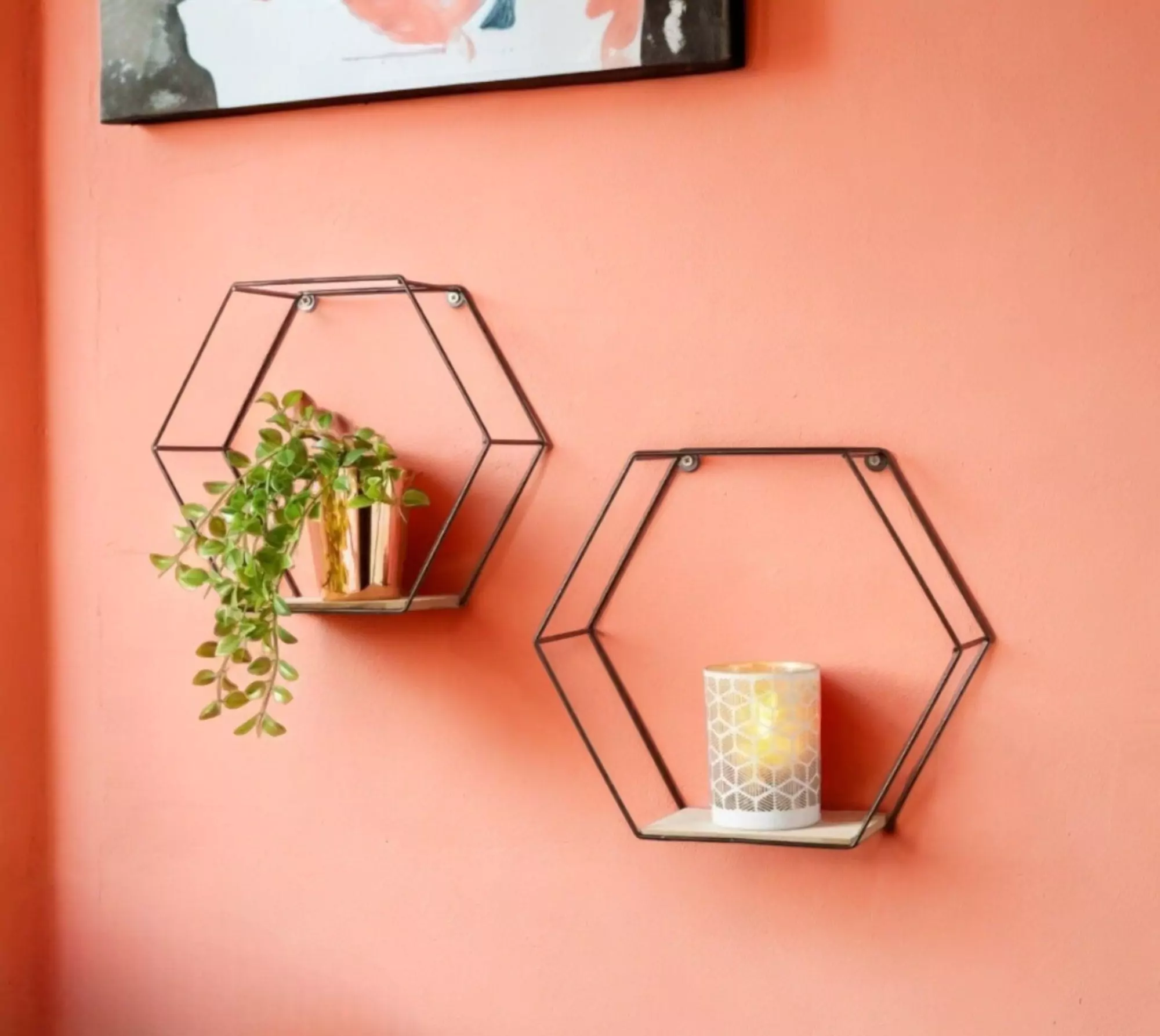The 2 Geo Hex Shelves