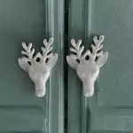 The White Stags Head Knob Shabby Chic Deers Head Handle