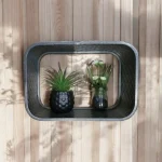 large steel book shelf