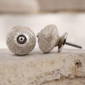 The Marbled Sand Cream Marbled Ceramic Hardware Knobmarbled cream ceramic knob