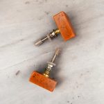 marbled orange cabinet knob