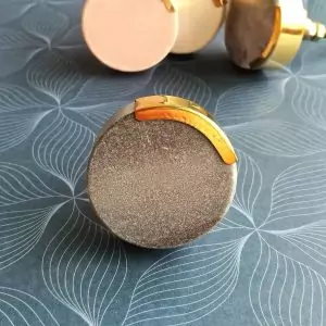 The Brass Edge Dark Grey Stone