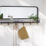 metal framed hallway mirror