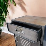 metal side table wirh grey steel