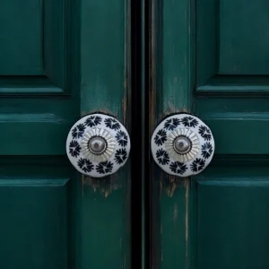 monochrome ceramic cabinet knob