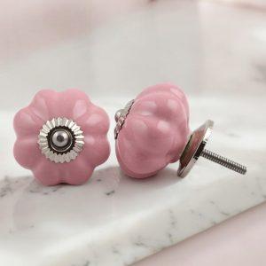 The Rose Flower Ceramic Pull Handmade Cabinet Door Knob