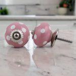 The Polka Pink Knob Pink Spotty Ceramic Drawer Hardware