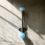sky Blue polka dot coat hook