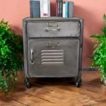 steel cabinet side table