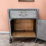 steel side table cupboard