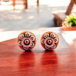 orange flower knobs