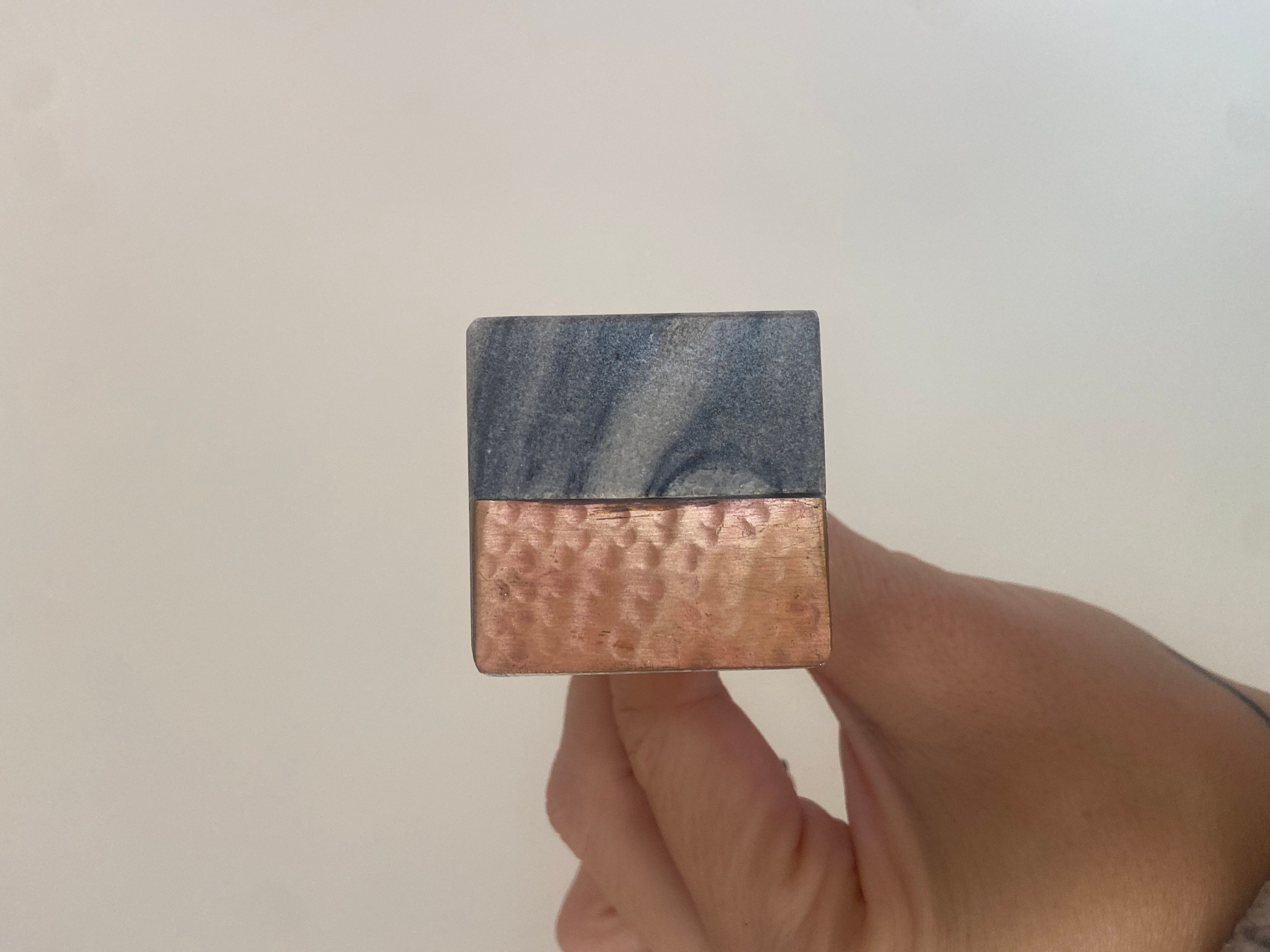 The Hammered Copper Square - Grey photo review